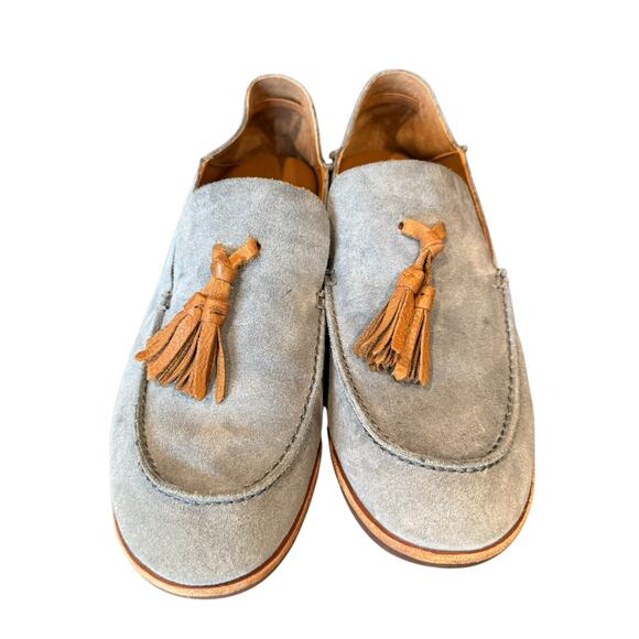 Kork-Ease Tinga Blue Suede Slip-On Tassels Loafers Womens size 8 M - Picture 7 of 10